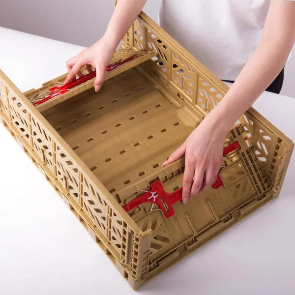 Aykasa Maxibox Comfort Lock Folding Crate 60x40x18 cm – Gold