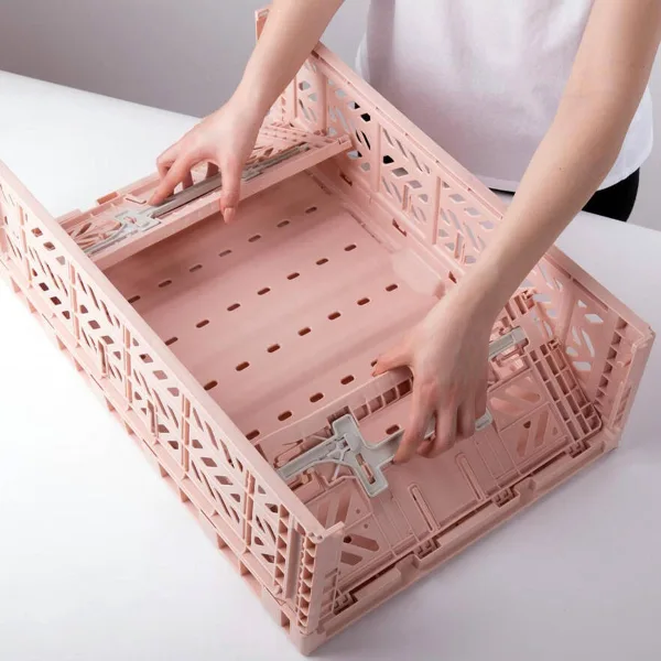 Aykasa Maxibox Comfort Lock Folding Crate 60x40x18 cm – Milk Tea