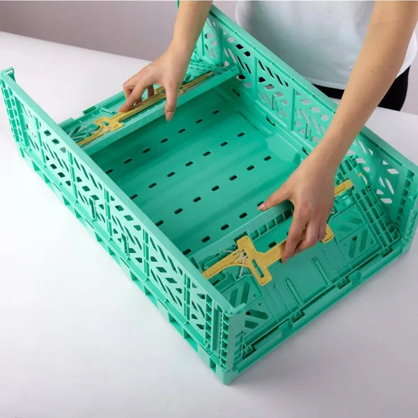 Aykasa Maxibox Comfort Lock Folding Crate 60x40x18 cm – Mint