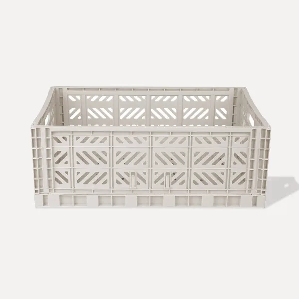 Aykasa Maxibox Folding Crate 60x40x22 cm – Light Gray