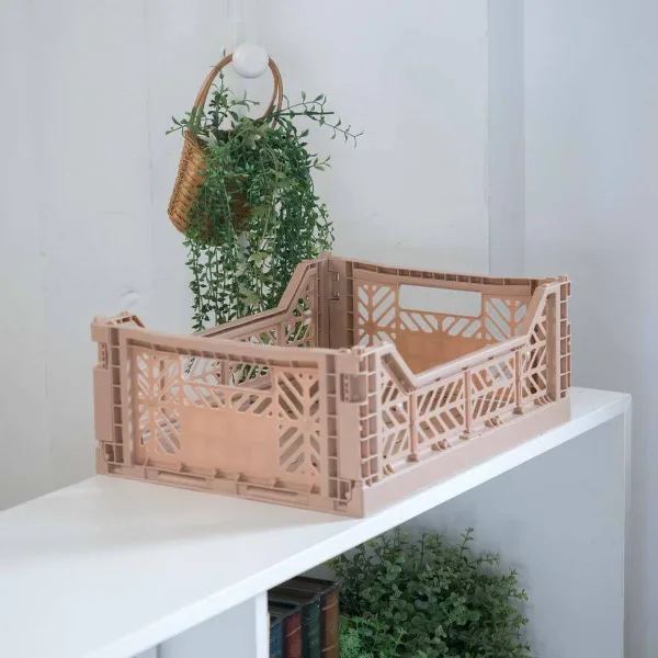 Aykasa Midibox Folding Crate 40x30x14 cm – Milk Tea
