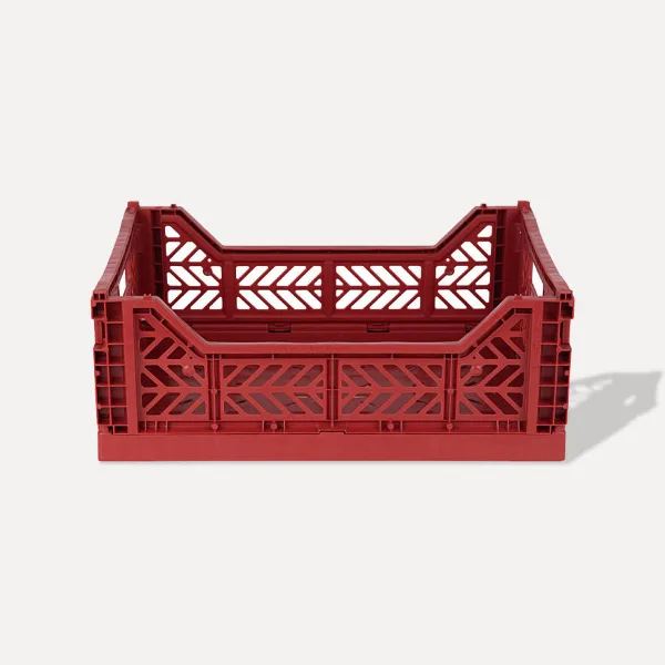 Aykasa Midibox Folding Crate 40x30x14 cm – Tile Red