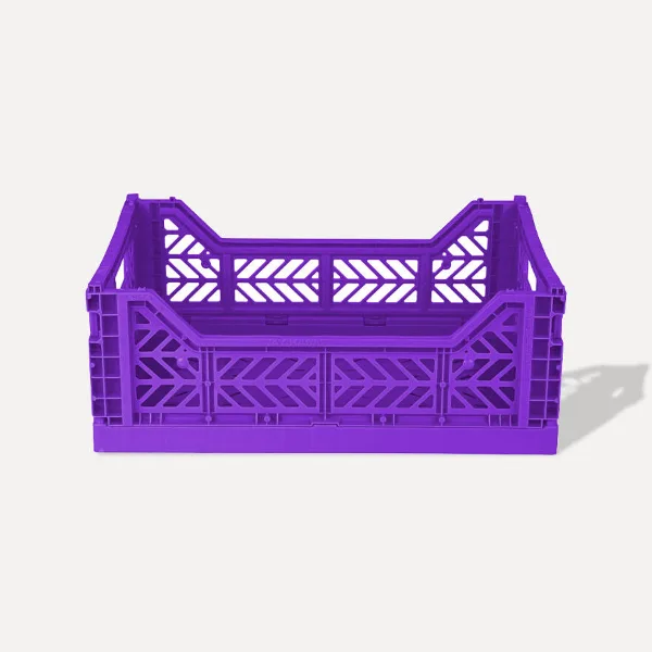 Aykasa Midibox Folding Crate 40x30x14 cm – Violet