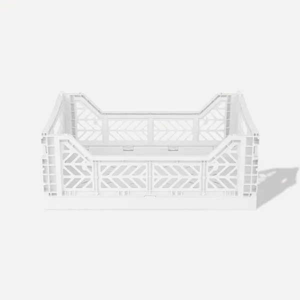 Aykasa Midibox Folding Crate 40x30x14 cm – White