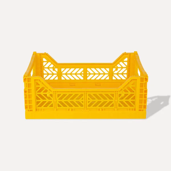 Aykasa Midibox Folding Crate 40x30x14 cm – Yellow