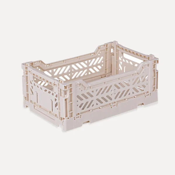 Aykasa Minibox Folding Crate 26x17x10 cm – Coconut Milk