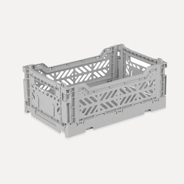 Aykasa Minibox Folding Crate 26x17x10 cm – Gray
