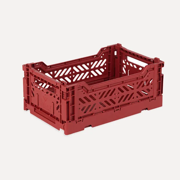 Aykasa Minibox Folding Crate 26x17x10 cm – Tile Red